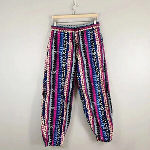 Powatt Unisex Geometric Cotton Jogger Pants Hippie Boho Lounge Casual Large L